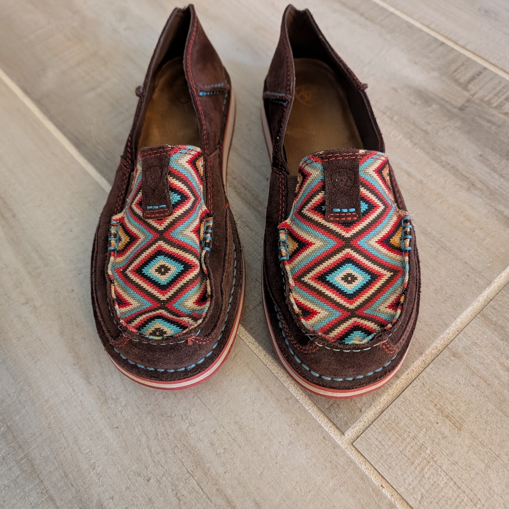 Ariat Brown And Multicolor Patterned Loafers - image 1